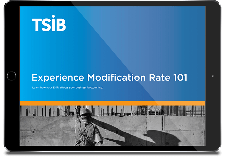 TSIB Experience Modification Rate 101 eBook on tablet